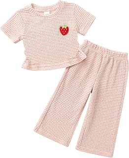 YOUNGER TREE Baby Girl Clothes Toddler Summer Outfits Short Sleeve Pants Set Cute Baby Clothes for Girls