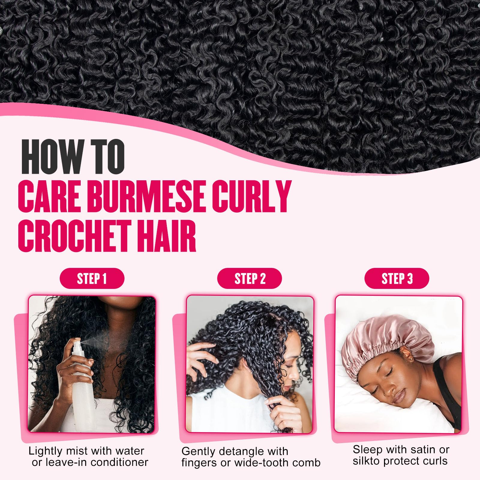 Matriarchs Burmese Curly Crochet Hair for Black Women 14 Inch Crochet Hair