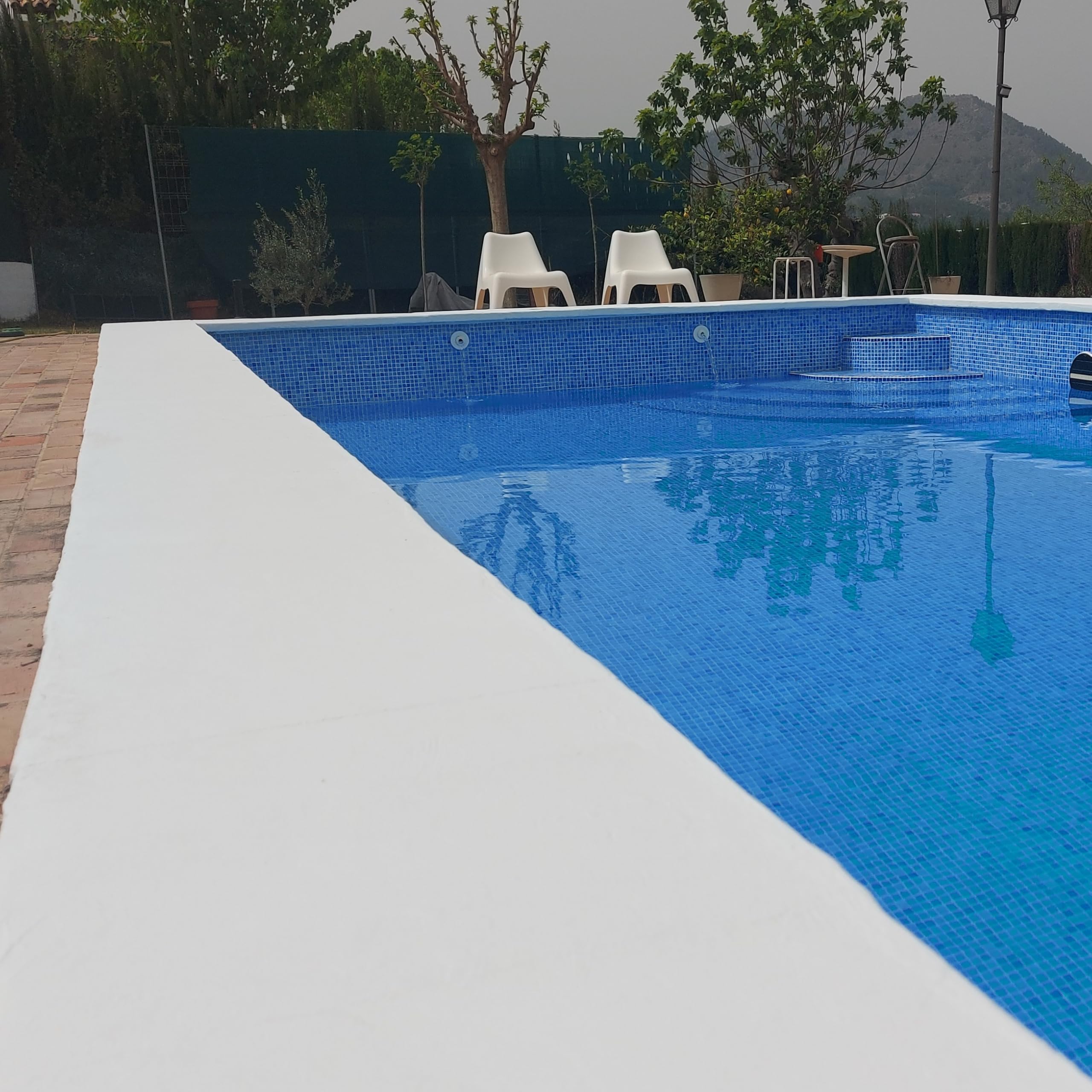JOVIRA PINTURAS Pittura per Bordi e Rivestimenti di Piscine. 8 L Antiscivolo, speciale per rinnovare i bordi delle piscine. (2x4 Litri, Bianco). F-2-2