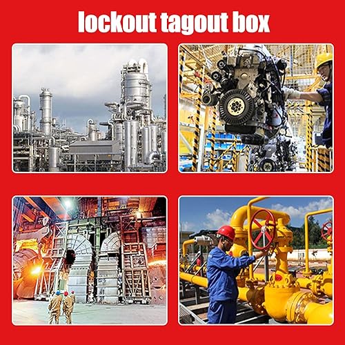 Miniatura 7 de Lockout Tagout Cable Lock - Cable de acero Loto ajustable con revestimiento de vinilo, diámetro de 14 de pulgada, 6 pies de longitud, para kit de