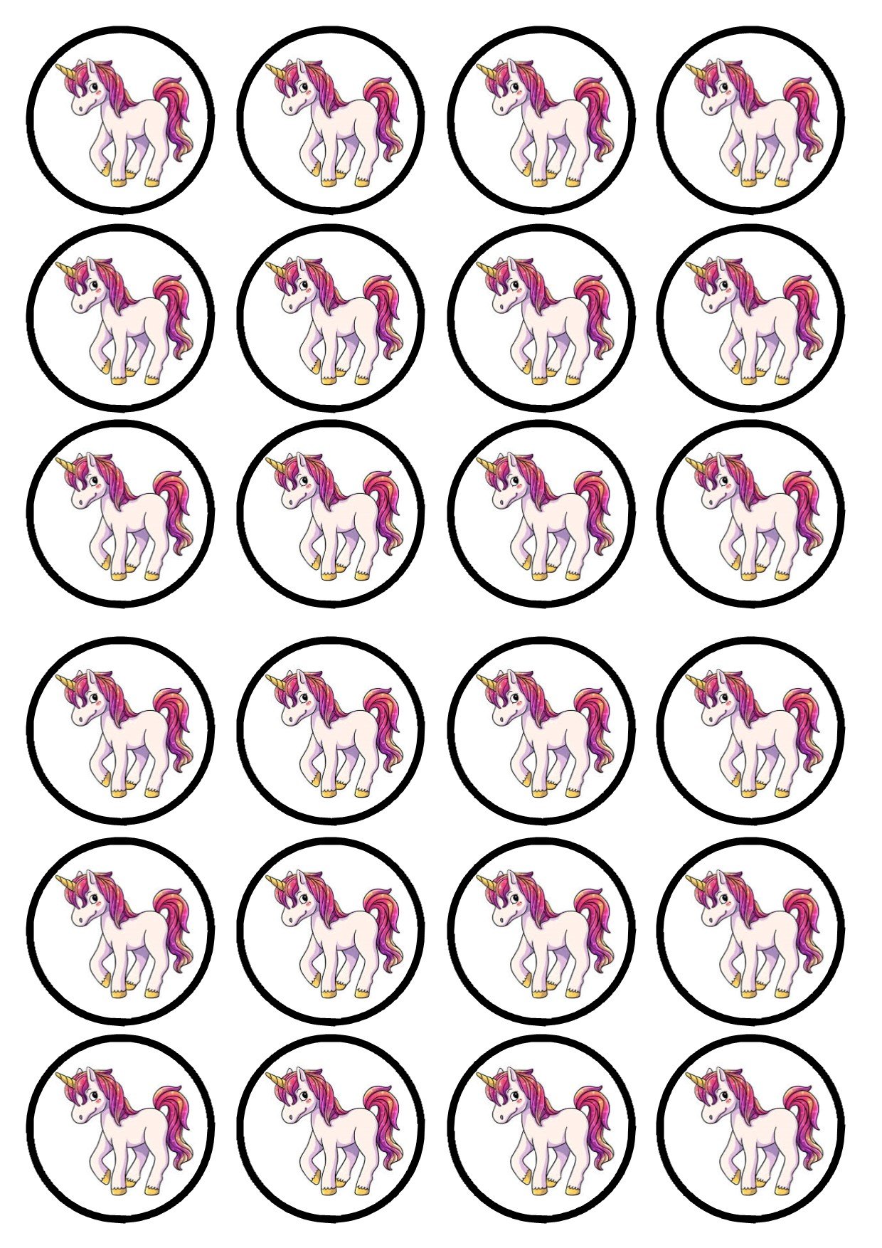 24 D'équitation Comestible Premium Épaisseur Sucré, Vanille, Décorations En Papier De Riz Pour Cupcakes/décorations