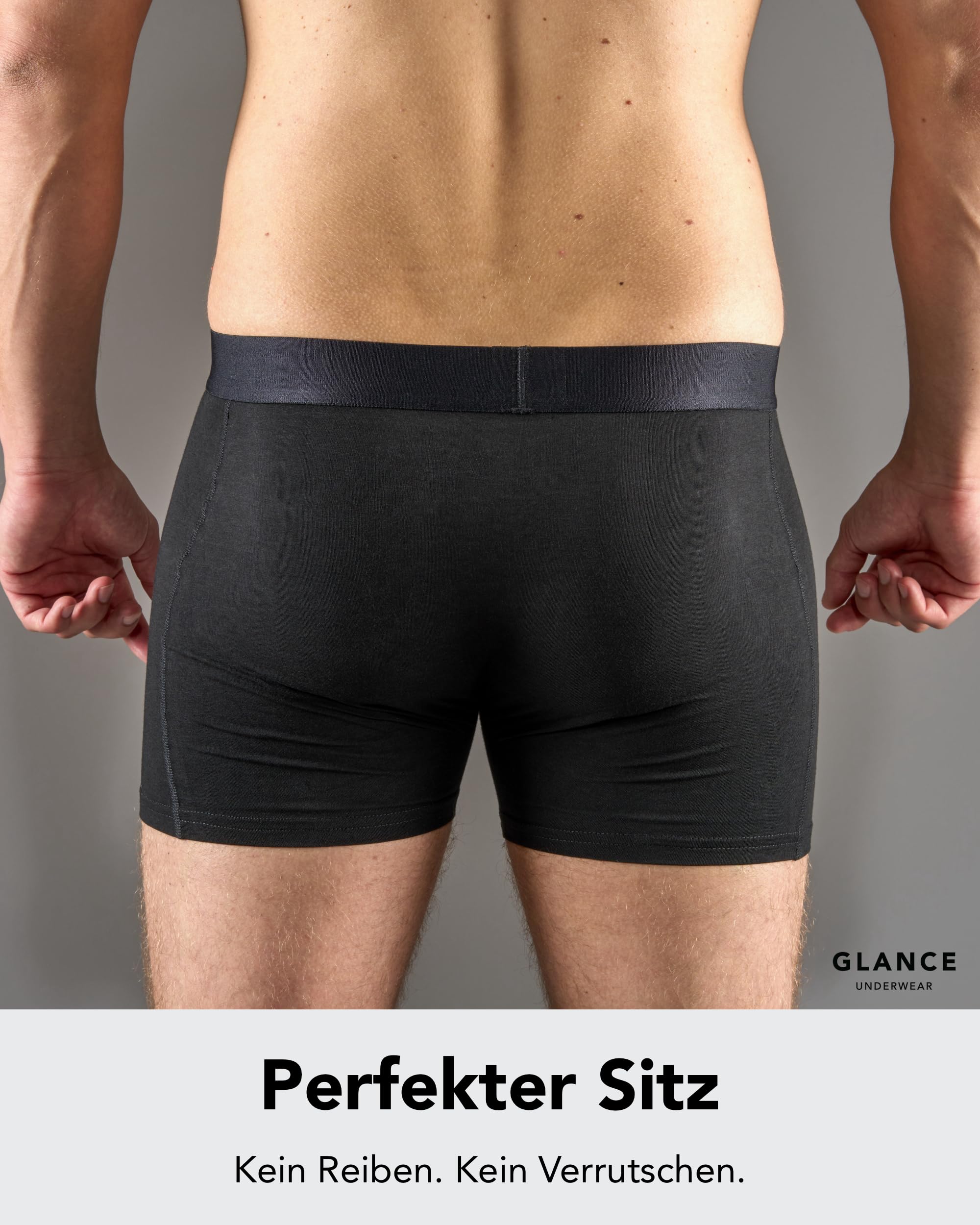 Premium Bambus Boxershorts Herren (3-Pack) - atmungsaktiv - seidig weich - Bambus Unterhosen Herren mit elastischen Bund und ohne störendes Etikett für optimalen Komfort