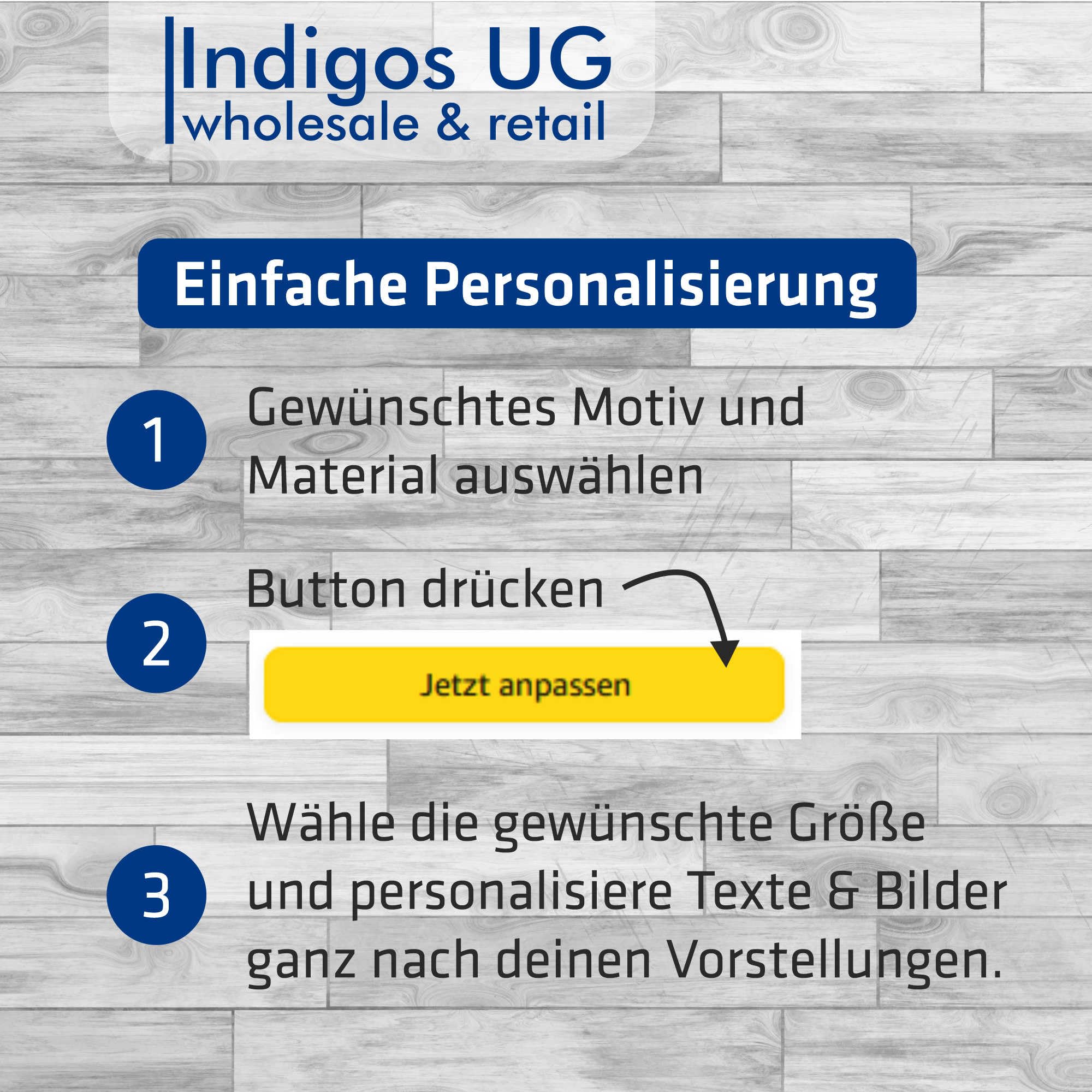 INDIGOS UG - Aluverbundplatte Schild - Beruf - Baugeräteführer - 60x40 cm - Firmenschild - wetterfest personalisiert mit Foto, Logo und Text - individuelle Schilder für Tür, Wand, Büro Garage