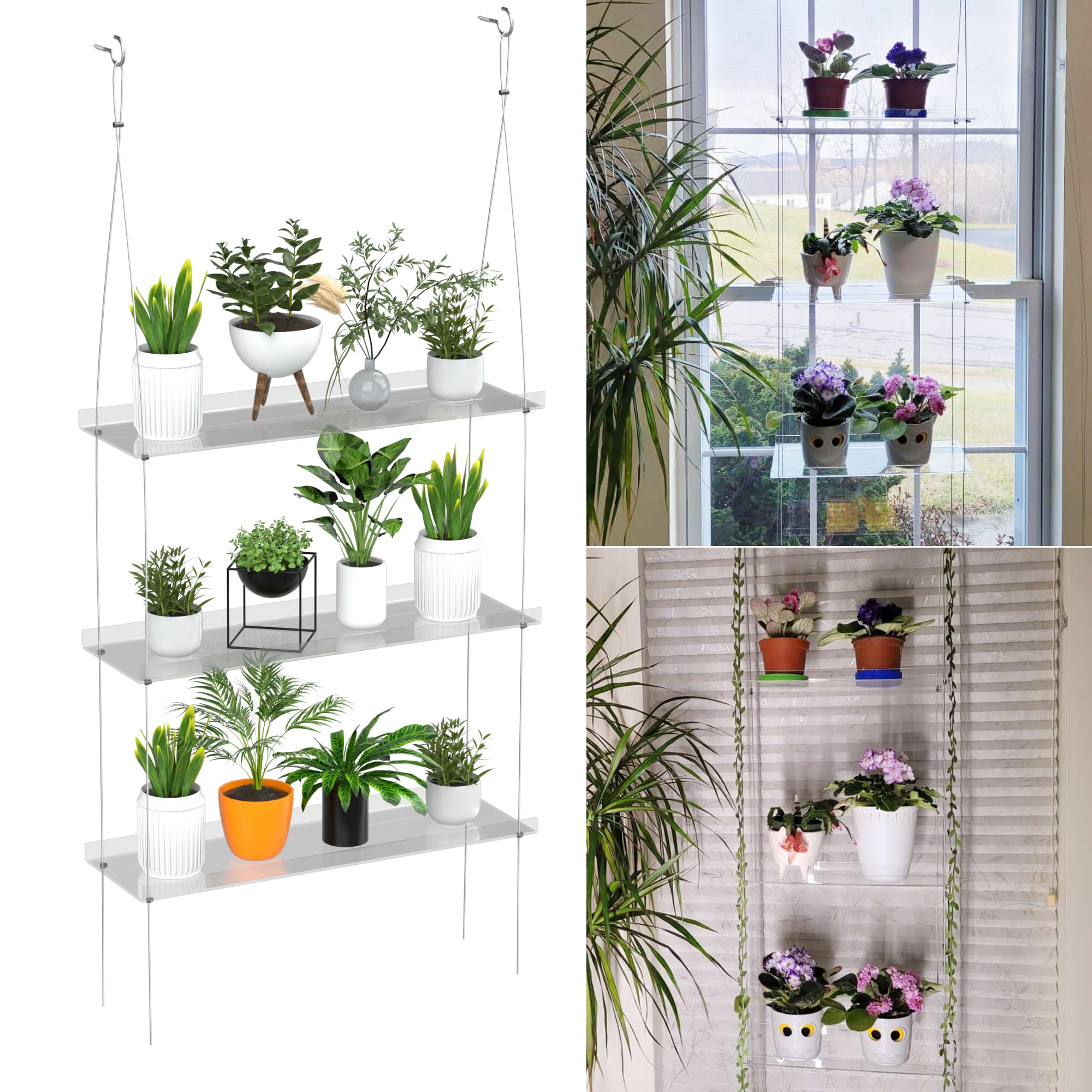 Amazon.com : Jolitac Acrylic Window Boxes Plant Shelves for