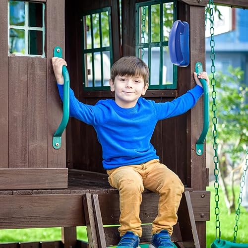 Miniatura 6 de 3 piezas de accesorios para patio de recreo para niños, accesorios para columpios al aire libre, equipo de parque infantil, rueda de barco de