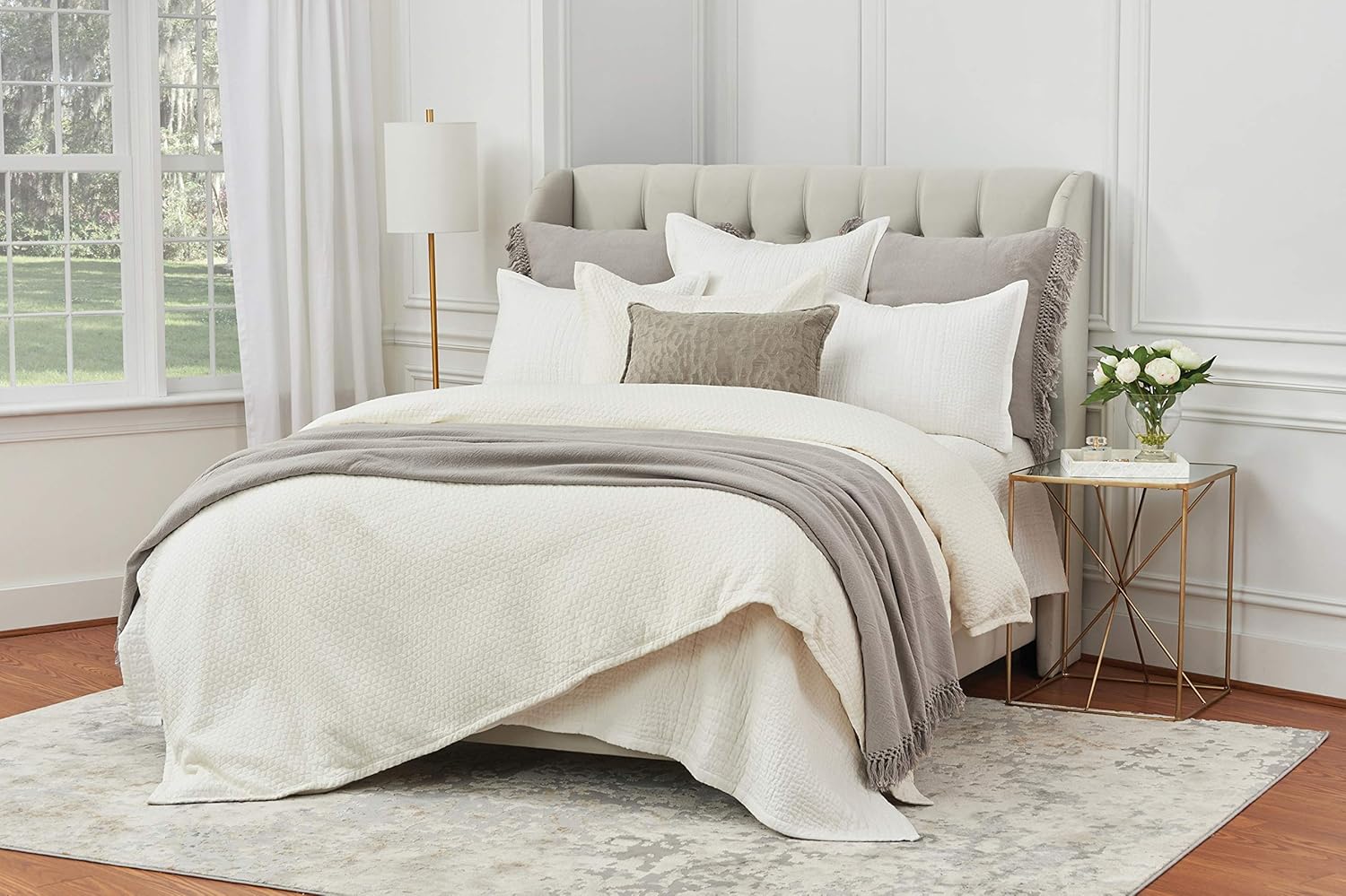 C&F Home Willa Ivory Premium Cotton Queen Quilt Full/Queen Ivory