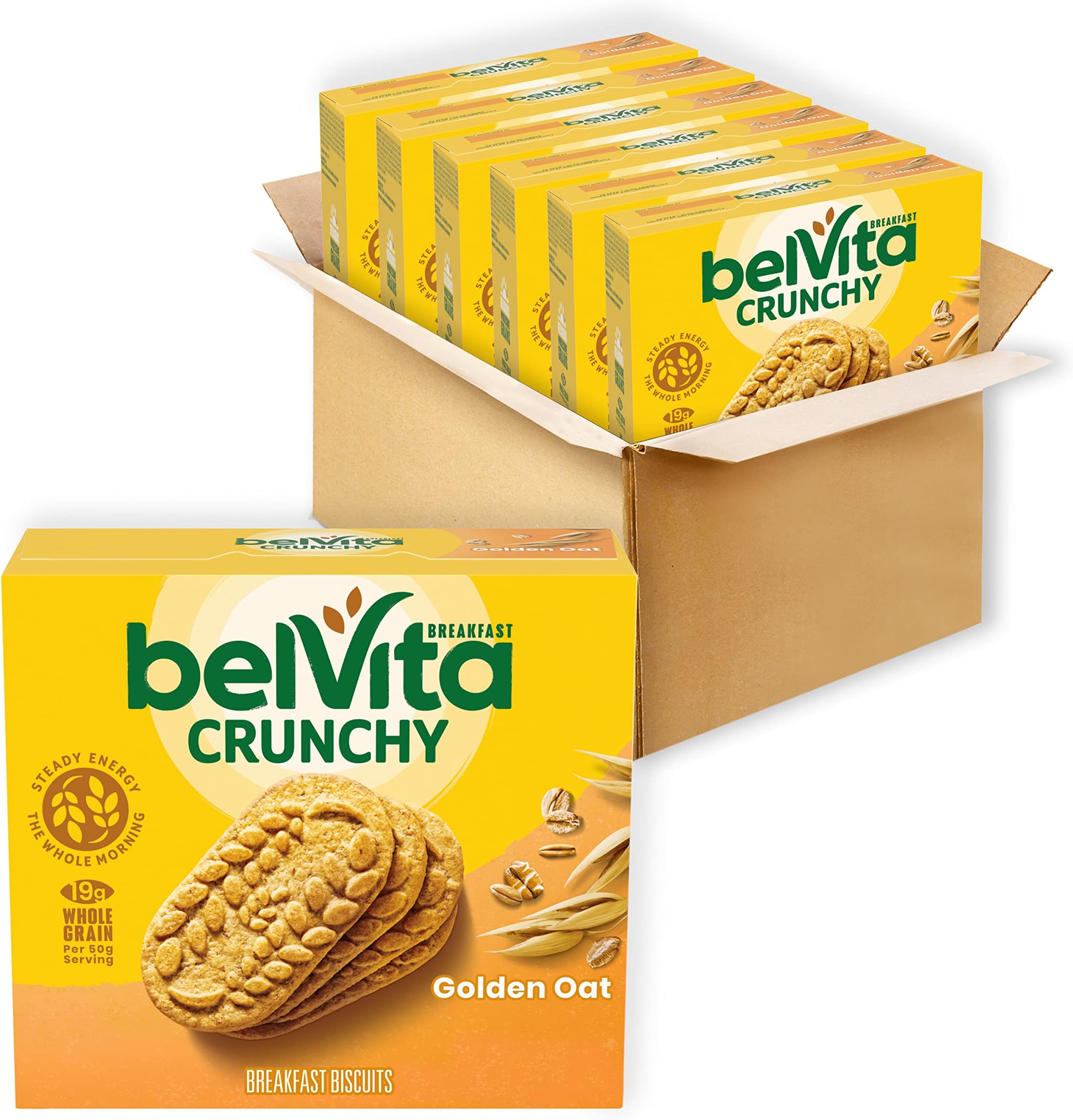 Breakfast Bars Biscuits, Golden Oat, 30 Total Packs, 6 Boxes (4 Biscuits Per Pack)