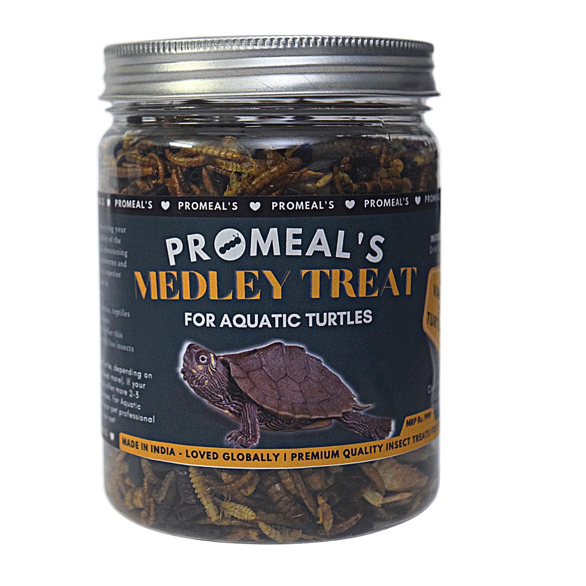Turtle and Tortoise Insect Medley Treat by Promeal Nutritious Dried Mealworms, Superworms, Crickets & More - Natural, Protein-Rich Food Mix (100gm - 600 ML) (B09PJPHGTQ) Amazon Price History, Amazon Price Tracker