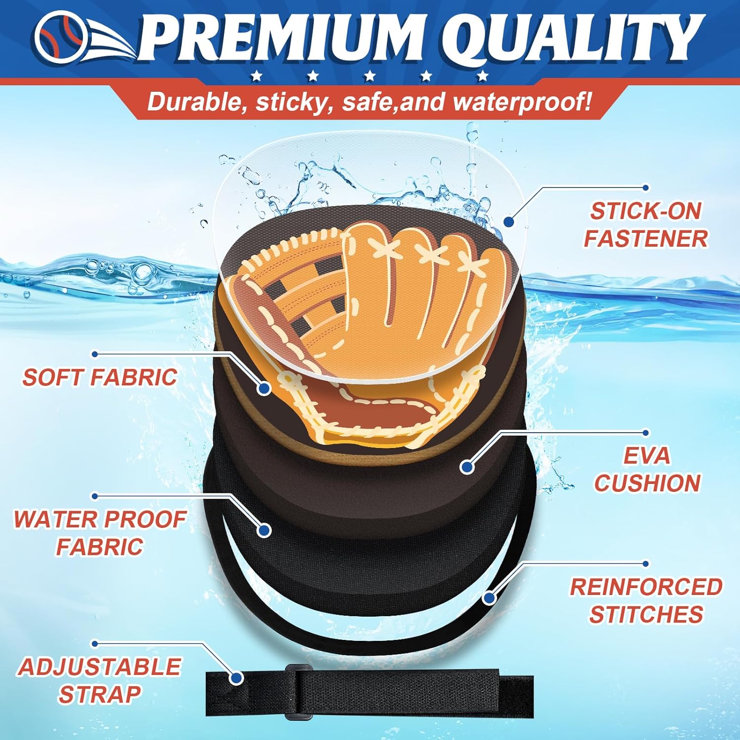 4 Pack Catch Ball Game Set, Outdoor Games for Kids Ages 4-8-12, Kid Baseball Training Glove, Summer Outdoor Toys Pool Beach Backyard Lawn Games for Toddlers Kids Family, Fun Ideal Gifts image 4 of 6 B0DT3J1XW2