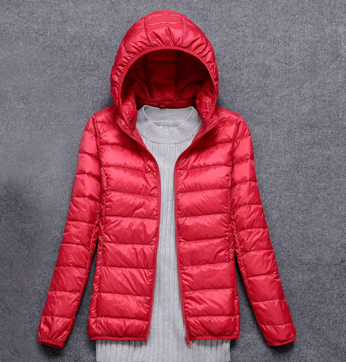 Doudoune Légère a Capuche Femme Duvet Veste Doudoune à Capuche Amovible Femme Legere Courte Manteau Doudoune Matelassée Pliable Fine Light Blouson Doudounes Legeres Courtes Mi Saison Hiver Chaudes