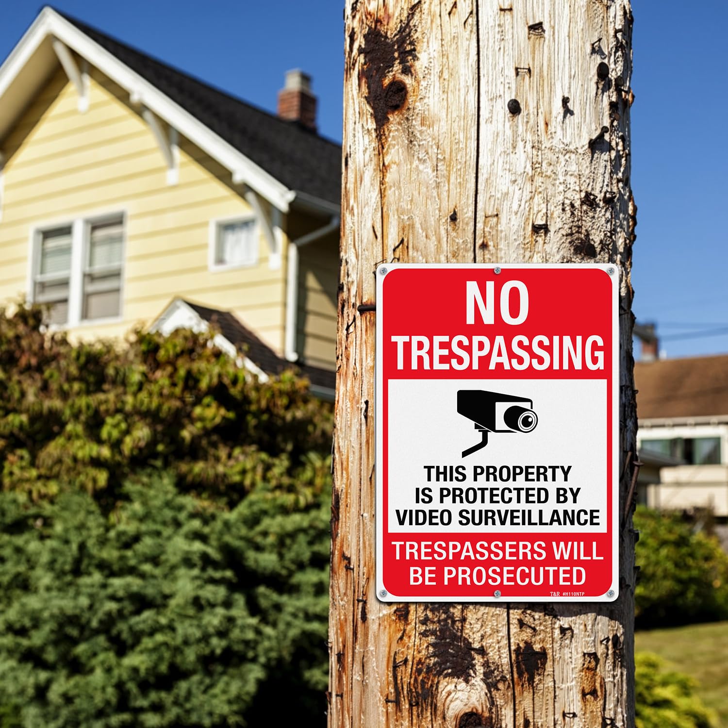 No Trespassing Sign - Video Surveillance Warning -6