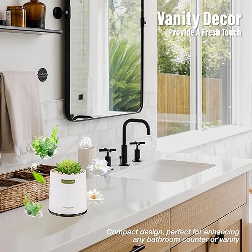 Miniatura 8 de Plantas suculentas artificiales con sutil aroma fresco, plantas de interior artificiales para decoración del hogar, pequeña planta falsa para baño