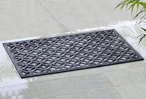 Miniatura 6 de IRONGATE Felpudo de goma para todo tipo de clima, tapete de bienvenida con explosión de sol, tapete antideslizante duradero para interiores y