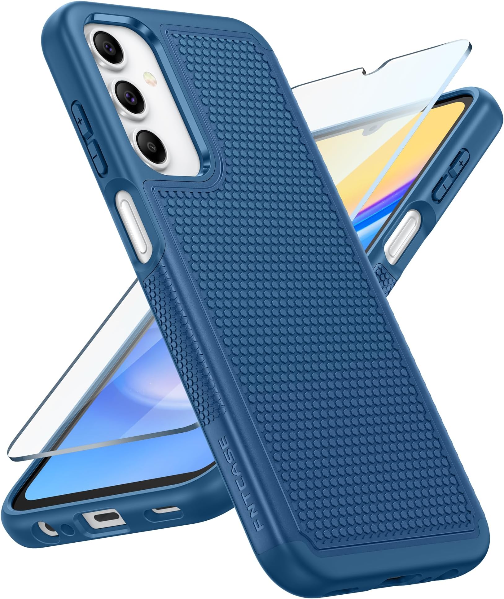 FNTCASE Samsung Galaxy A15-5G用ケース 二層保護 高耐久 携帯電話カバー 耐衝撃 頑丈 裏面滑り止め加工 軍事保護 バンパー 頑丈 2024 6.5インチ