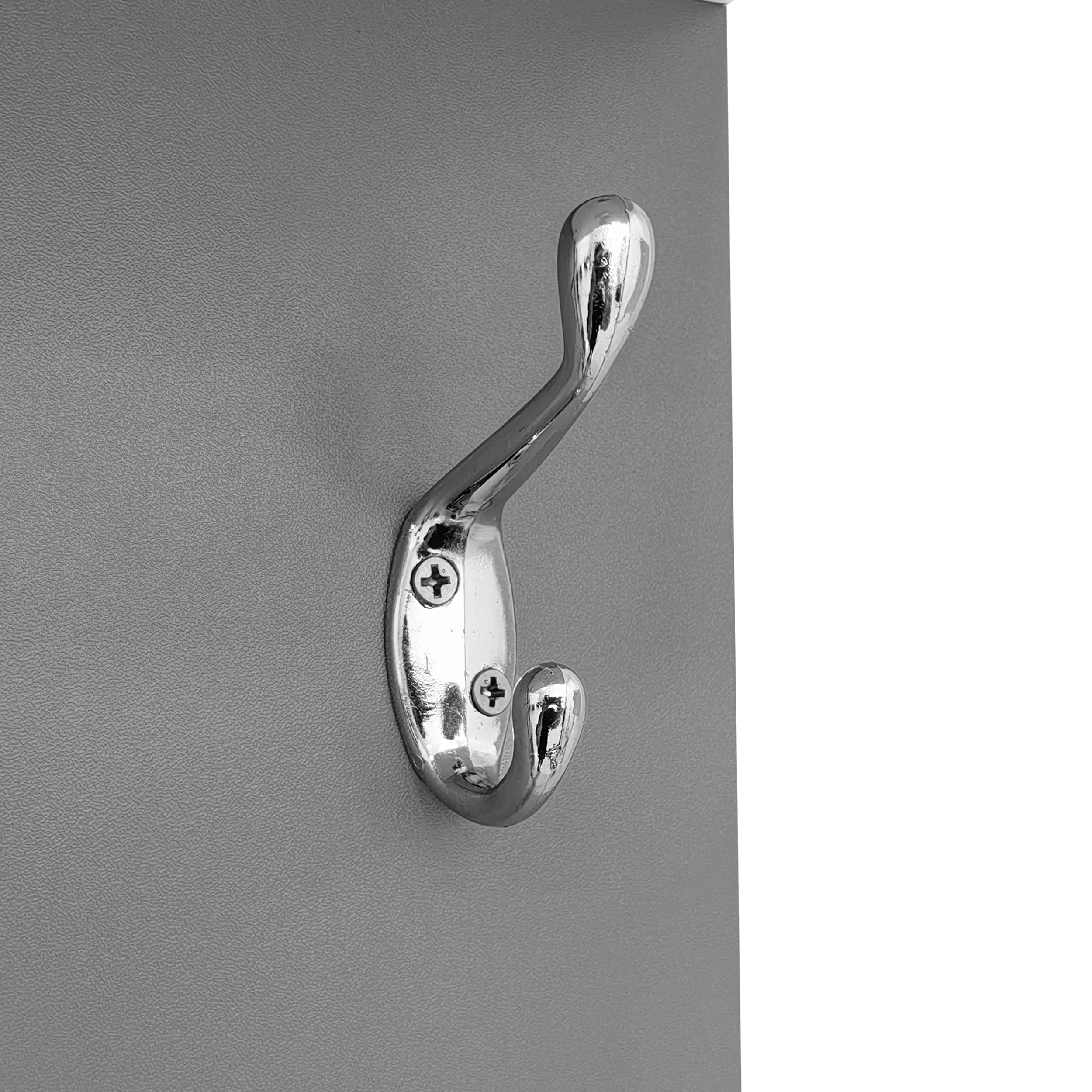 Set di appendiabiti da parete 80 x 25 x 96,5 cm, con specchio, 2 pannelli da parete, una mensola e una scarpiera, corpo grigio antracite opaco, per mobili da corridoio, appendiabiti da corridoio, set