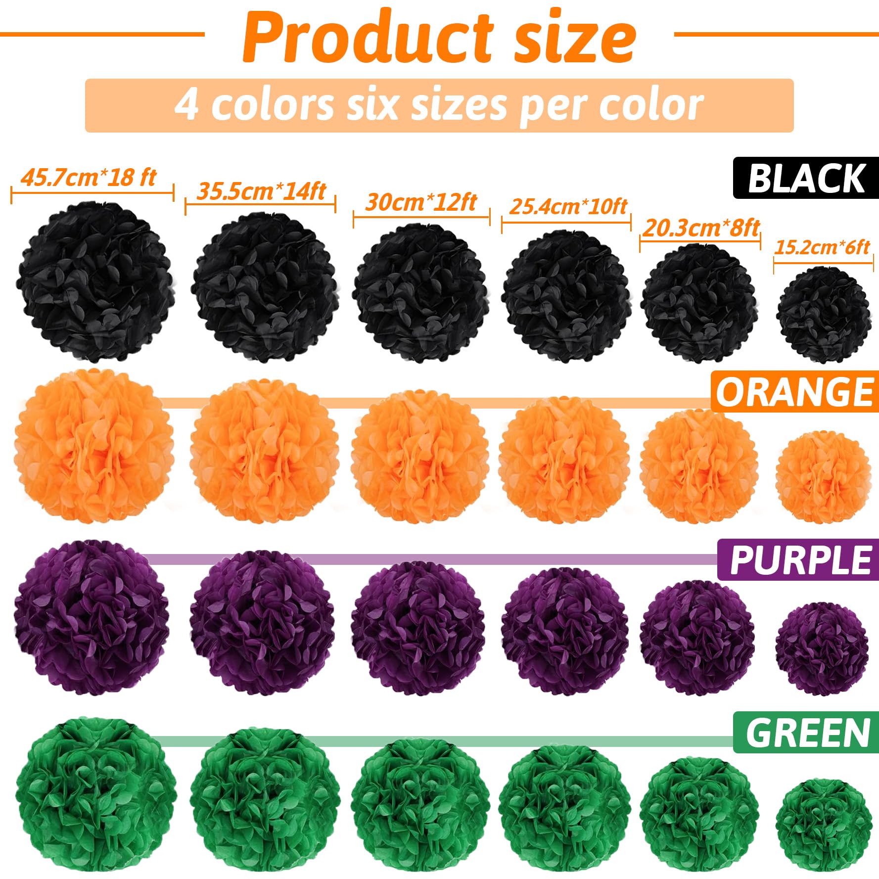 25 Car Limo Wedding Decoration Plastic Pom Poms Flower 4