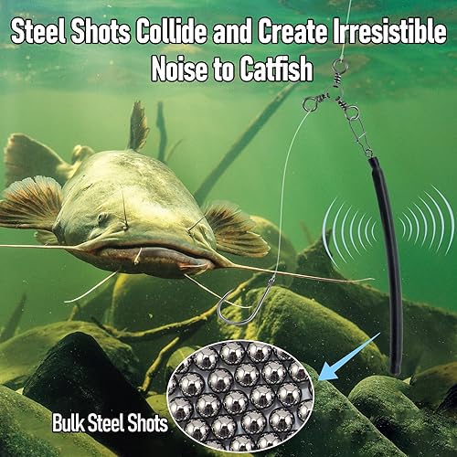 Miniatura 4 de Dr.Fish Paquete de 6 pesos de arrastre para pesca de gato, trollos, fregaderos de arrastre a la deriva, pesos de pesca para bagre, pesos de arrastre