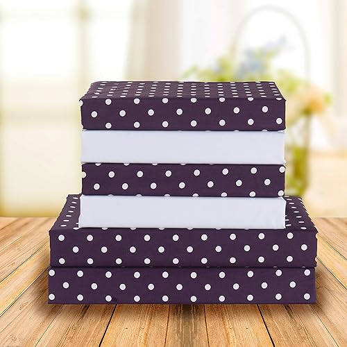 Elegant Comfort Sábanas suaves de lujo con patrón de lunares, 1500 hilos, microfibra de alta calidad, suave, resistente a las arrugas y a la