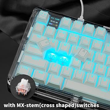 Minimalist Style PBT Keycaps, Shine Through Doubleshot Keycap Set 142Keys, Cherry Profile Keyboard Keycaps for Gateron Cherry MX Switches Mechanical Keyboards