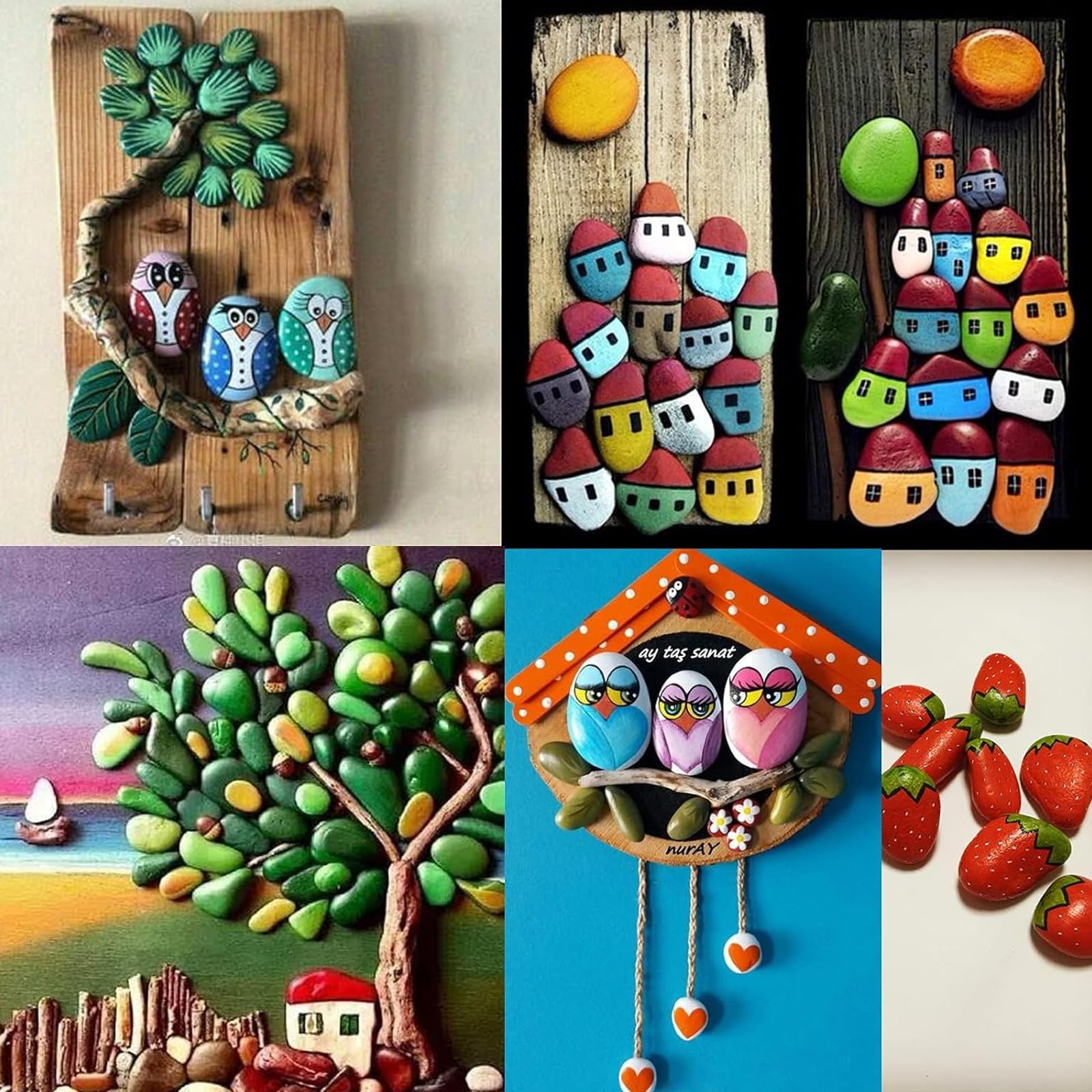20 Pezzi Pietre per Pittura,6-11 CM Pietre Piatte Dipingere DIY Ciottoli Piatti Dipinte Rocce Naturali Disegno Sassi dipingere Rocce Dipinte Creativo Pittura Decorative,per Acquario Giardino