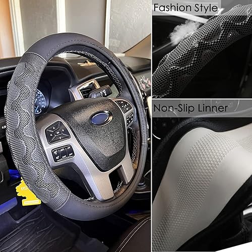 Miniatura 5 de XHRING Funda de volante personalizada para Dodge RAM 1500 2500 3500 Accesorios 2012-2024 RAM 1500 2500 3500 cabina estándar Quad Cab Crew Cab Mega