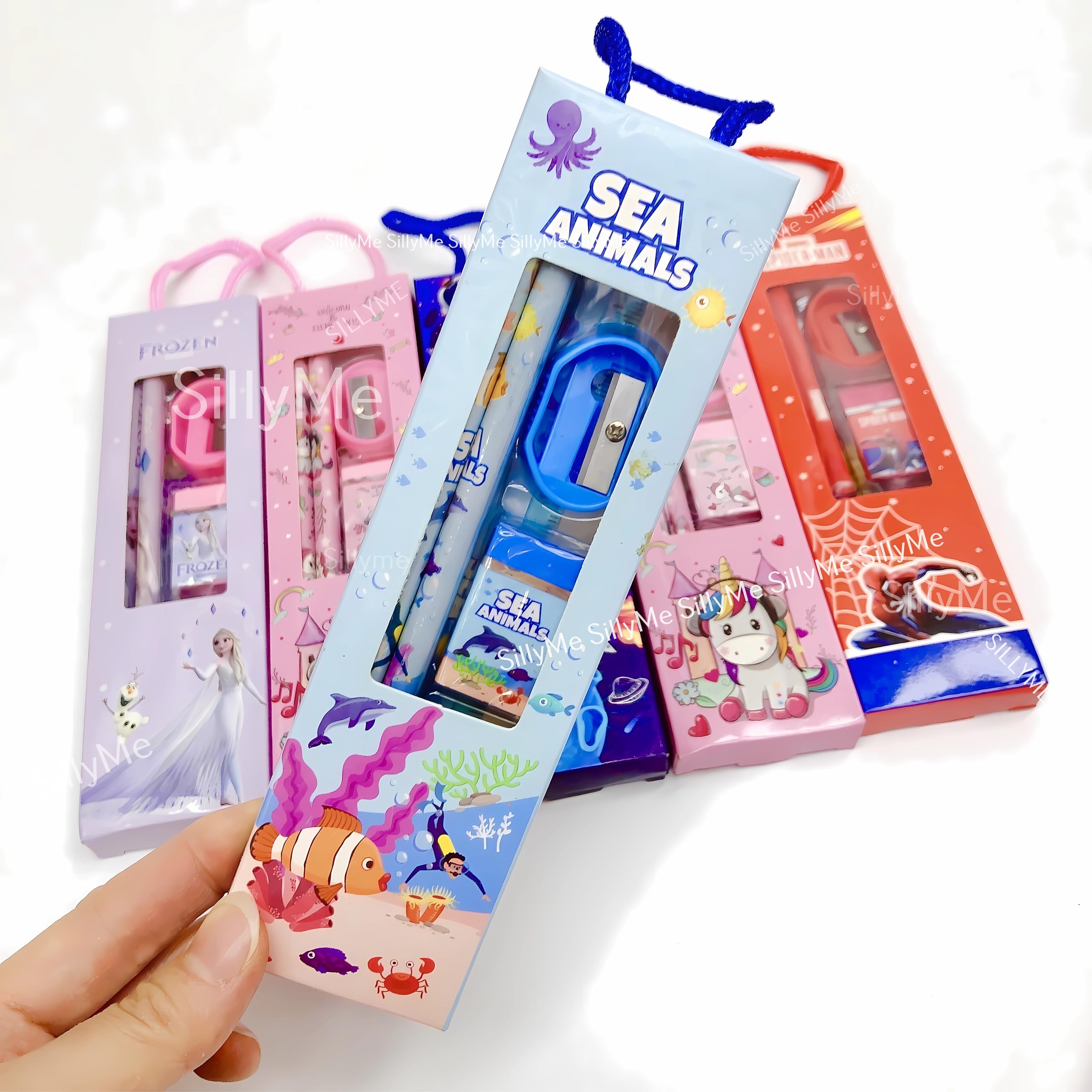 12pcs Stationery Set for Return Gifts Birthday Party for kids - Pencil , scale , eraser - Best Birthday Return Gifts for Kids in Bulk - Return gift for kids birthday Age 6-10 6-12 3 4 5 6 7 8 12 4