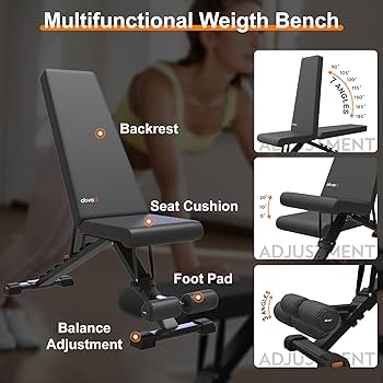Amazon.co.jp: Ativafit ウェイトベンチ 折りたたみ式 筋力