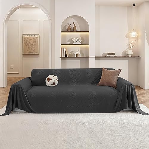 Miniatura 23 de Fundas de sofá para perros, 78x118 pulgadas, fundas lavables para sofá de 3 cojines, funda de sofá en forma de L, multiusos, fundas de sofá Blanco