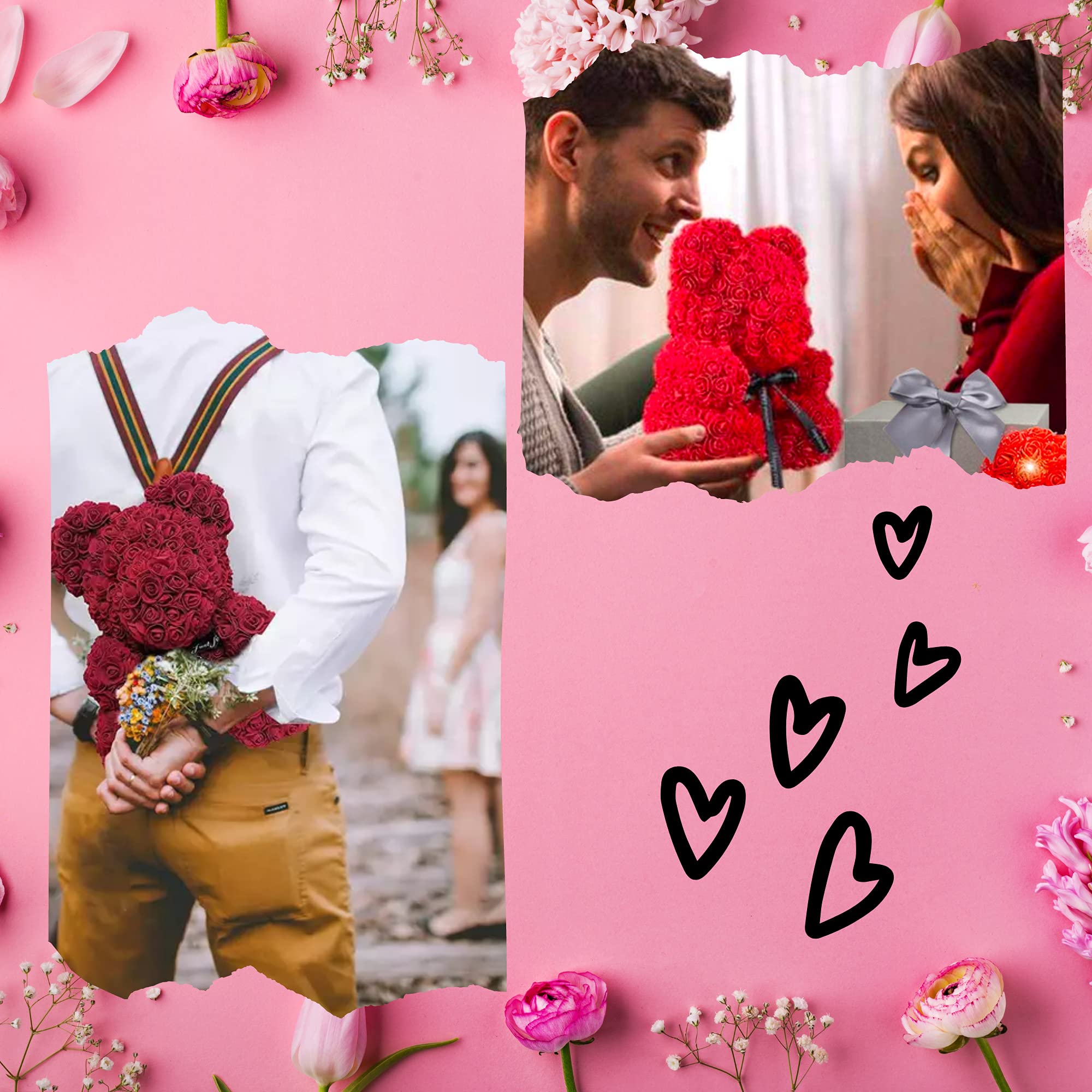 Risparmia alla grande su Orsacchiotti Morbidi Rosa 35 65 Cm Super Morbido Orsacchiotto Giocattolo Peluche Per Ragazze, Regalo Per San Valentino