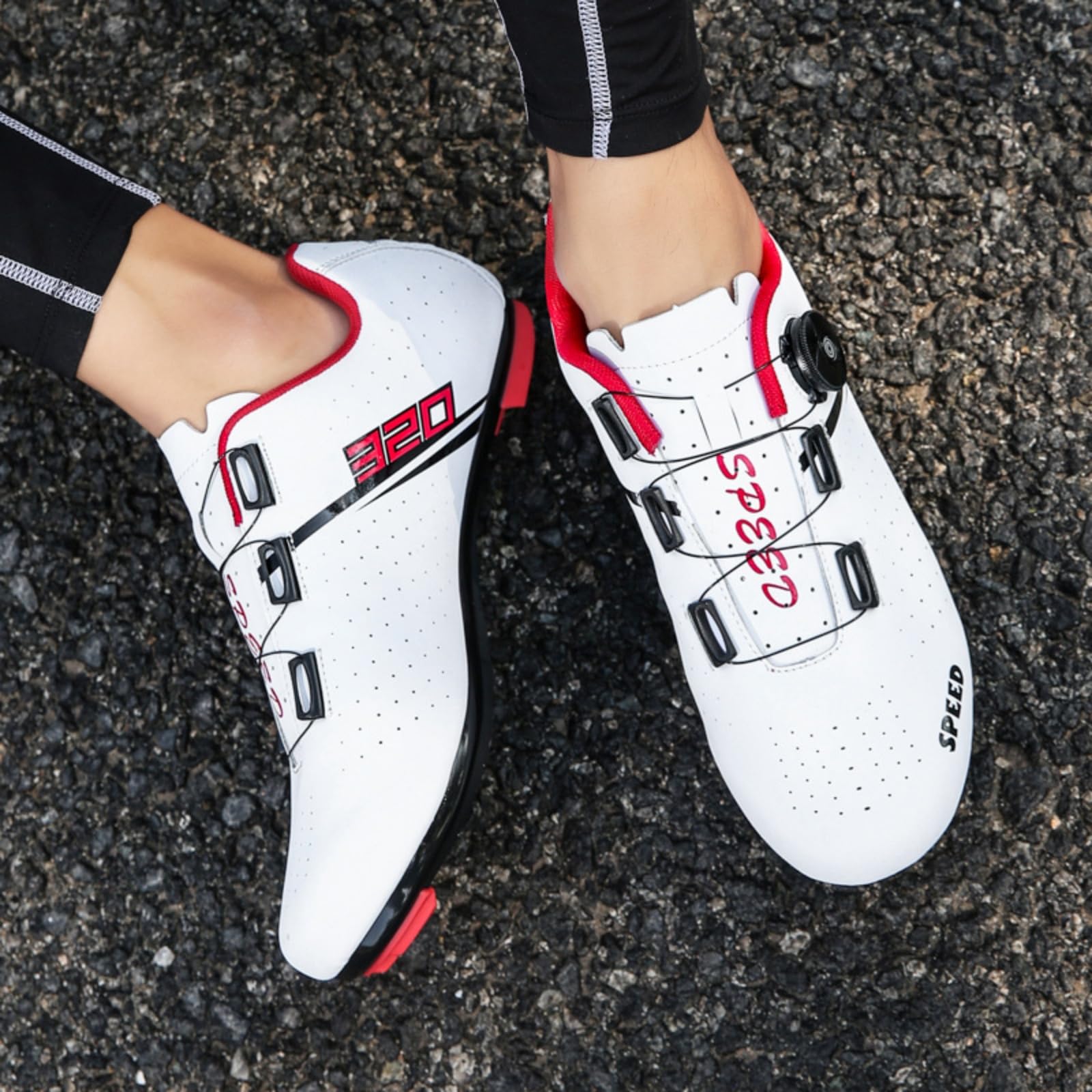 Mateju Fahrradschuhe Herren Damen Ohne klick, 36-47EU Fahrradschuhe Herren Damen mit Gummisohle rutschfeste Atmungsaktive No-Lock für Outdoor Radschuhe