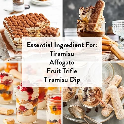 Miniatura 5 de DeLallo Savoiardi Lady Fingers, caja de 7.06 onzas, paquete de 6, para tiramisú, horneados en Italia