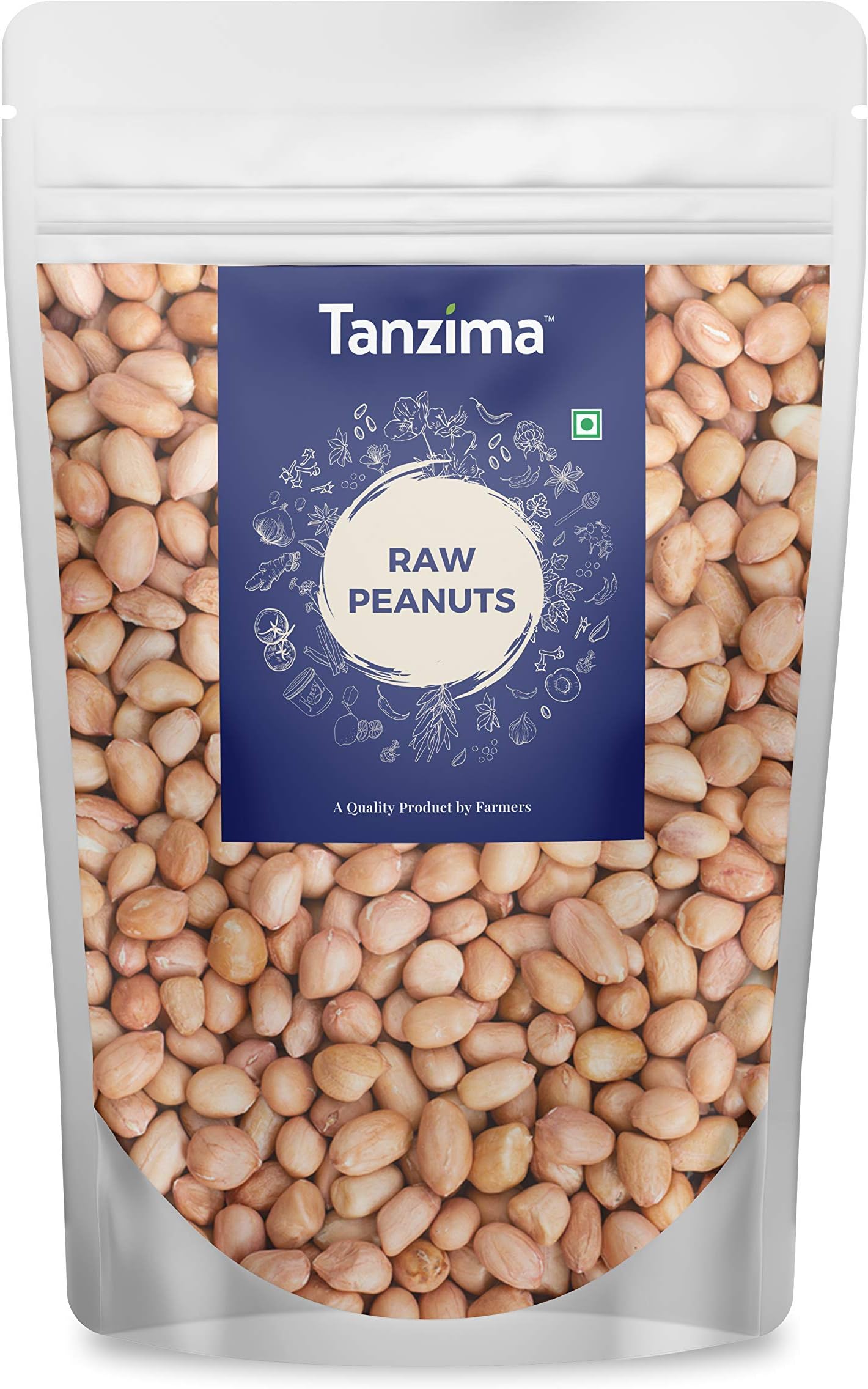 Tanzima Whole Pink Raw Peanuts, 400g