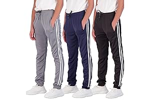 Premium Boys' Joggers Essentials: 3-Pack Comfort and Durability