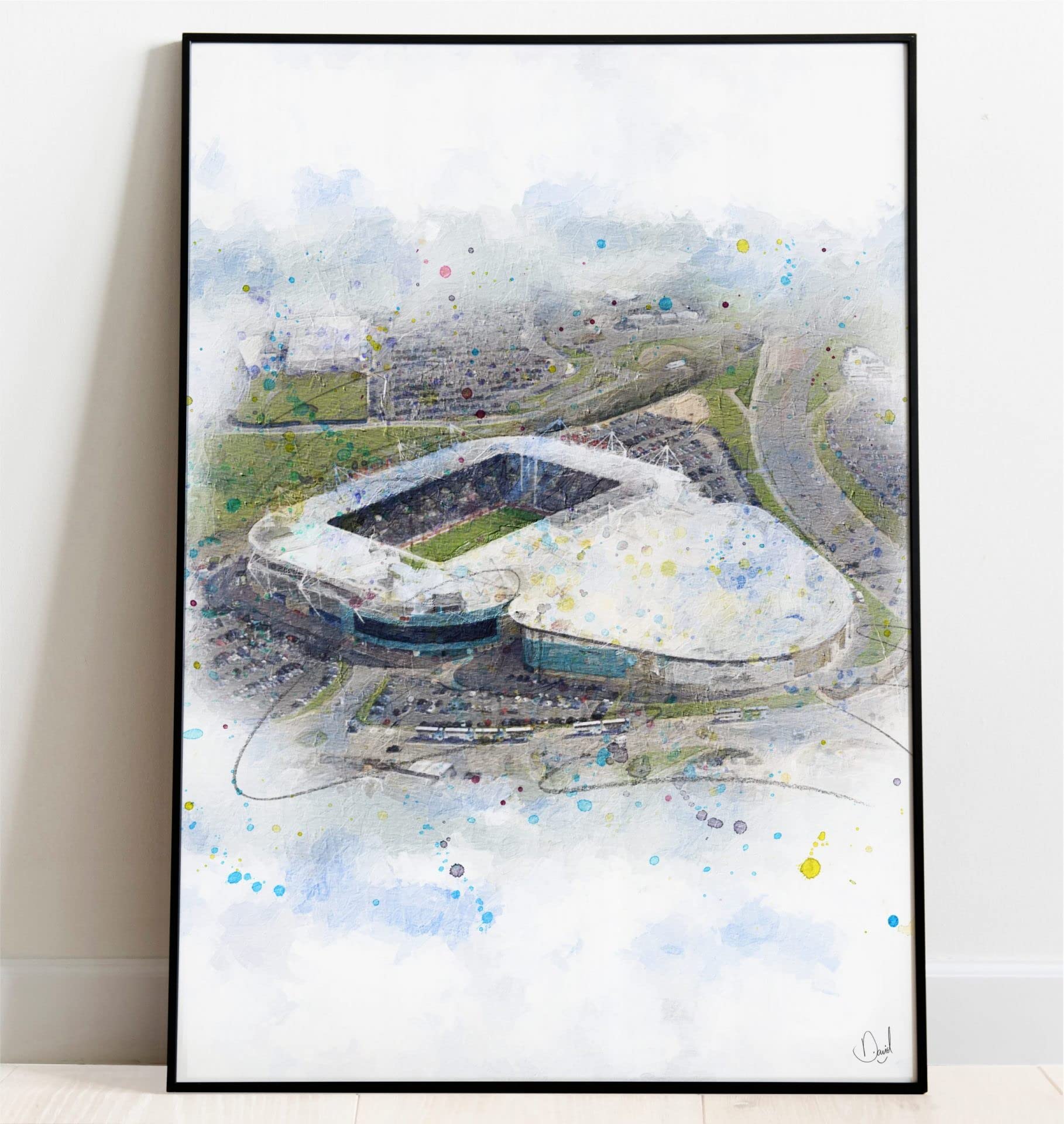 Ultras Fc White Coventry City Coventry Building Society Stadium Oil Painting Art Print (A3 Giclee Print - Portrait)