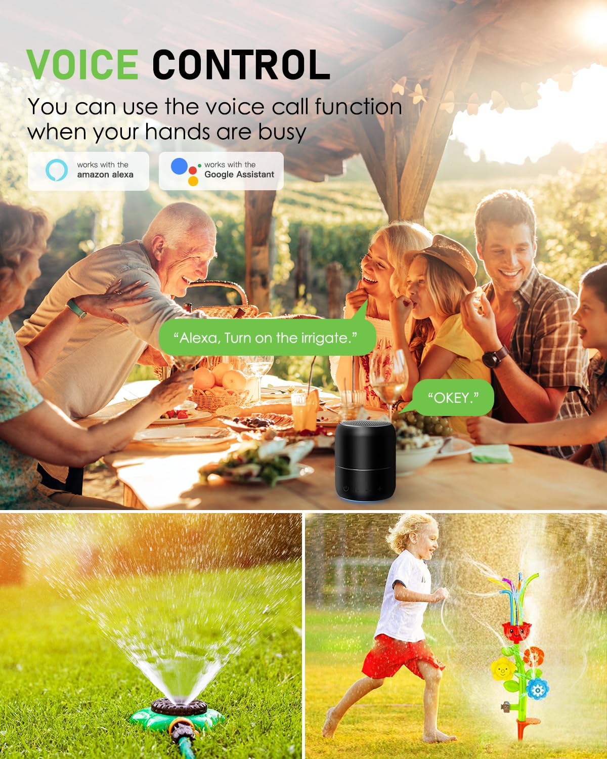 GreenSun enchufe Inteligente Medidor de Consumo Exterior 16A Programable Temporizador Control Remoto APP-Voz Compatible Alexa Google 4PCS