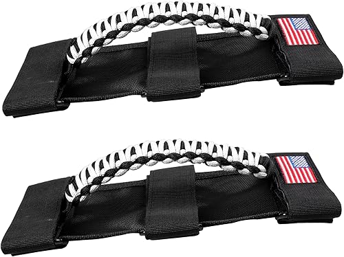 Miniatura 7 de BESTAOO 2 asas de agarre de barra antivuelco, mango de agarre de paracaídas para Jeep Wrangler YJ TJ JK JL y Gladiator JT 1955-2022 UTV ATV, apto