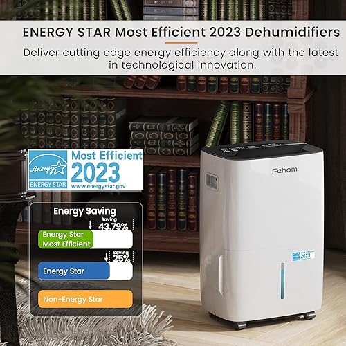 Miniatura 2 de Deshumidificador de 150 pintas más eficiente Energy Star - Deshumidificador de 7,000 pies cuadrados para sótano con manguera de drenaje y tanque de