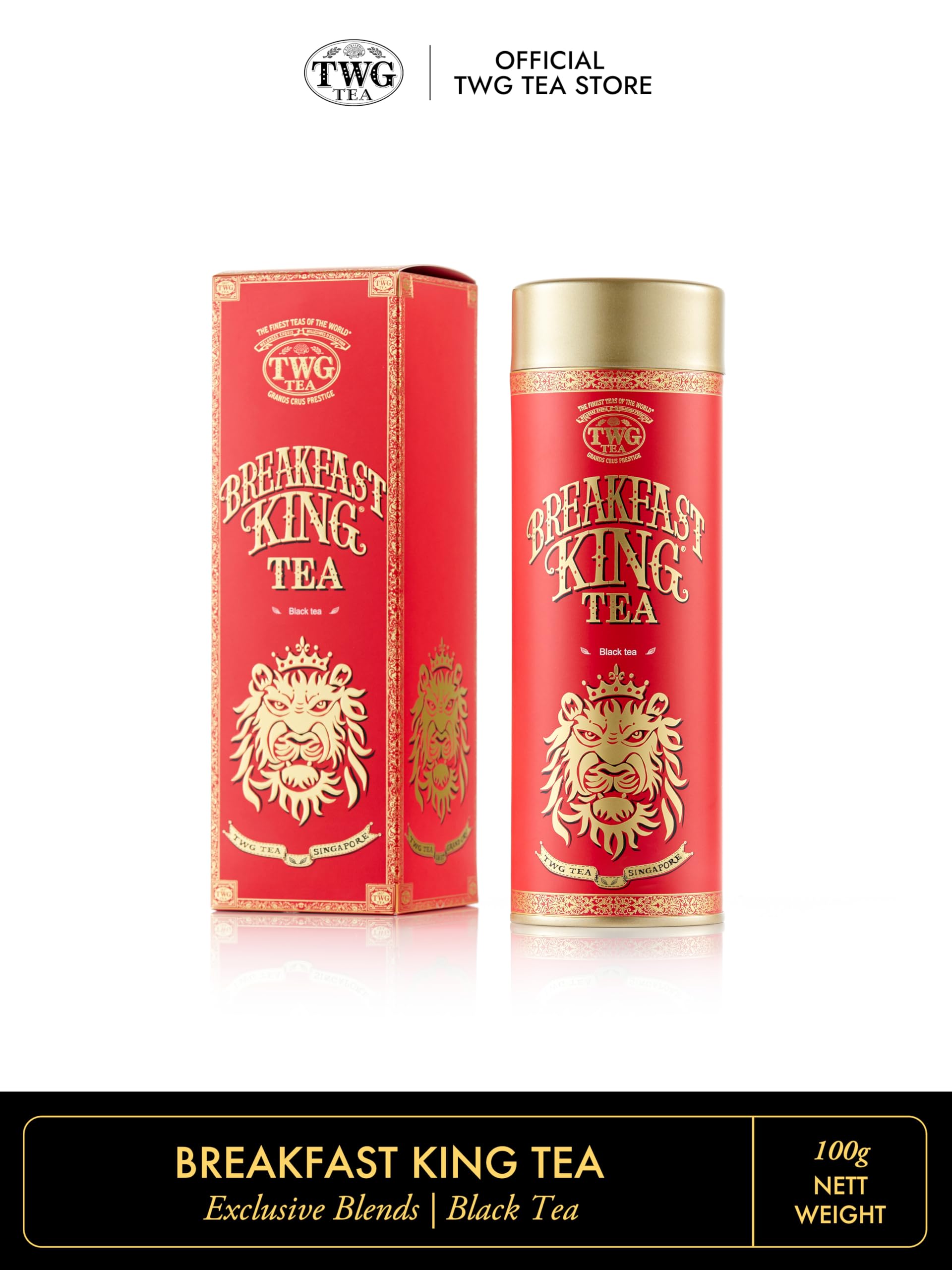 TWG Tea | Breakfast King Tea | Black Tea | Ginseng | Haute Couture Tin, 130g | Gift Set