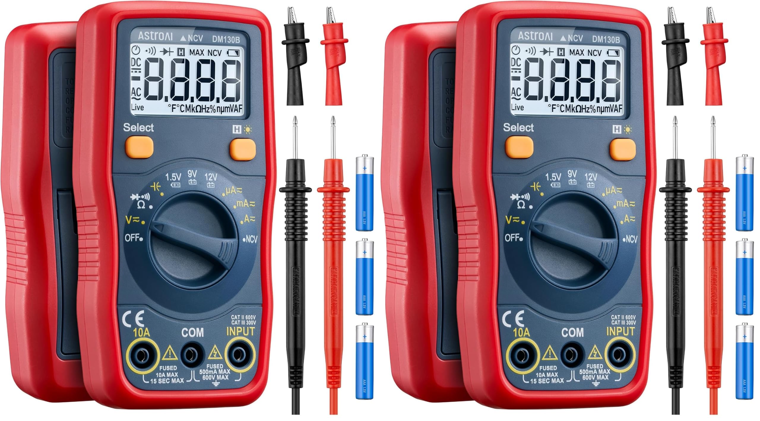 AstroAI DM130B Multimeter, 4000 Counts, Auto-Ranging, Capacitance Testing — Amazon image 9
