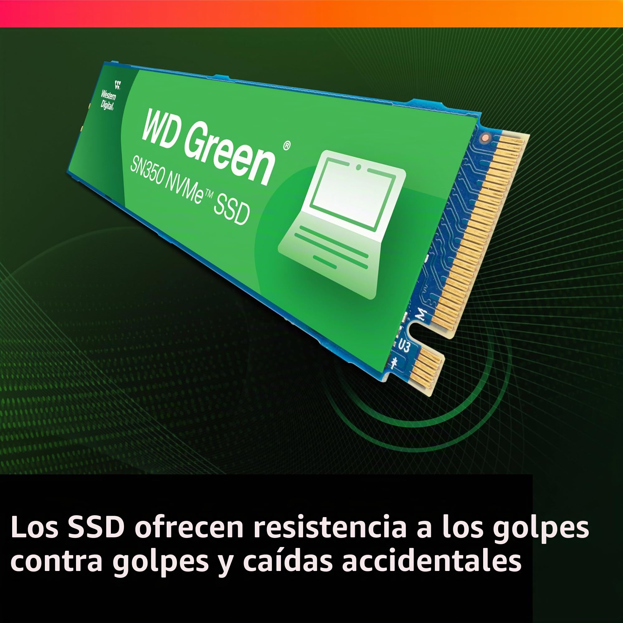 WD Green SN350 1TB NVMe Internal SSD Solid State Drive - Gen3 PCIe, QLC, M.2 2280, Up to 3,200 MB/s
