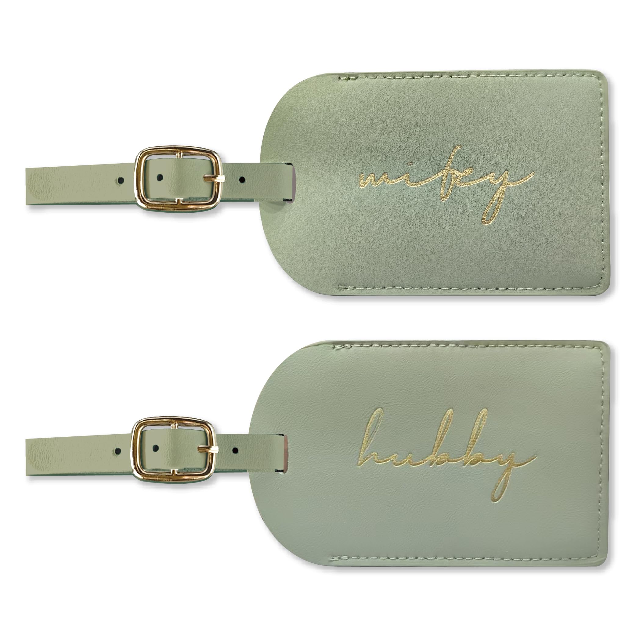 GroomBrideGifts Hubby and Wifey Luggage Tags, Bridal Shower Gifts, Honeymoon Travel Essentials,Engagement Gift for Couples