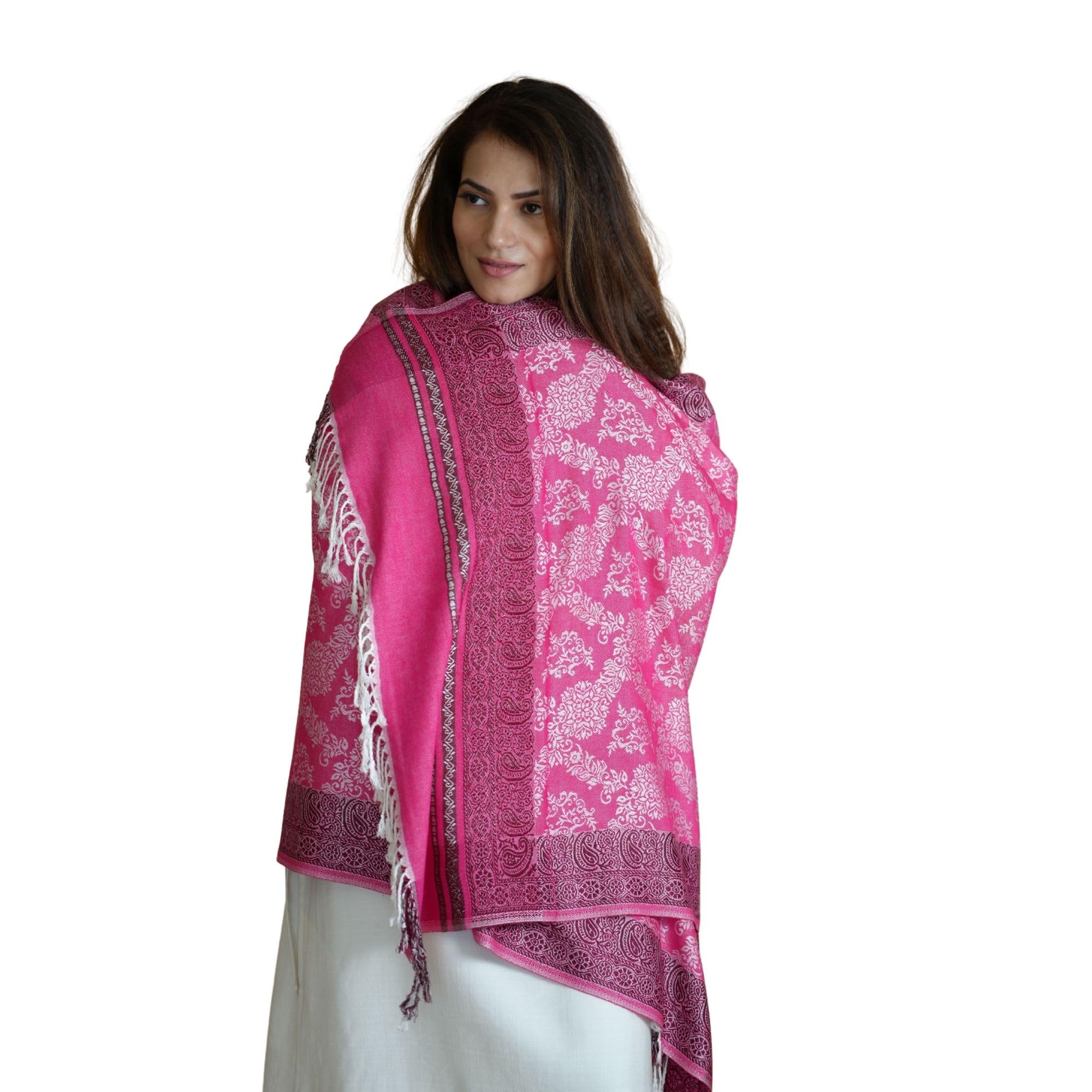 Women's Acrylic Printed Multicolor Shawl | Soft Lightweight Ethnic Winter Wrap-image-39