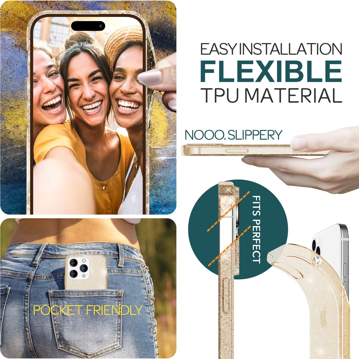 NALIA Chiaro Cover Neon Compatibile Con IPhone 12 Pro Max Custodia, Trasparente Colorato