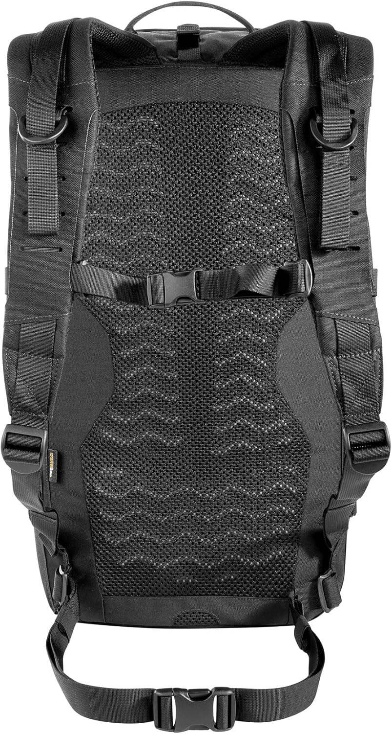 Tasmanian Tiger Sentinel Waterproof Backpack 35L – Roll-Top Cordura 500D Nylon Bag with Laser-Cut MOLLE - Black