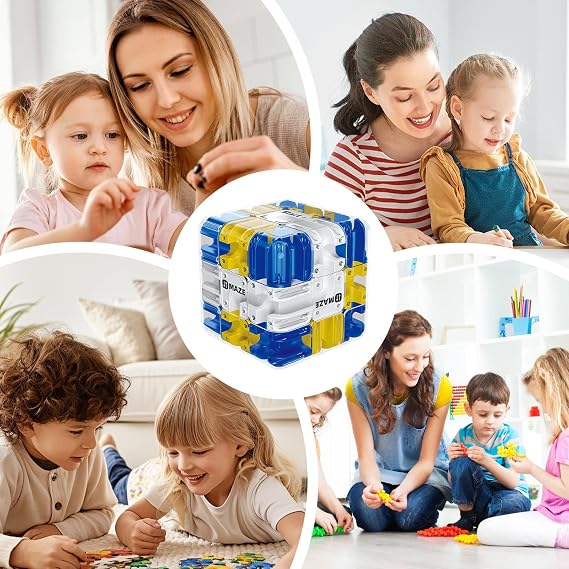 3D Cube Puzzle Brain Training Engaging Logic Development Education