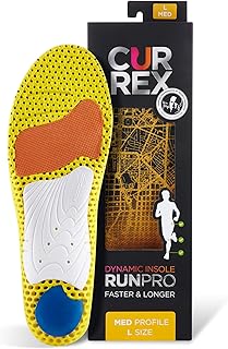 currex RunPro Insoles for Running Shoes – Arch Support Inserts to Help Reduce Fatigue, Prevent Injuries & Boost Performance – for Men & Women – Medium Arch, Large