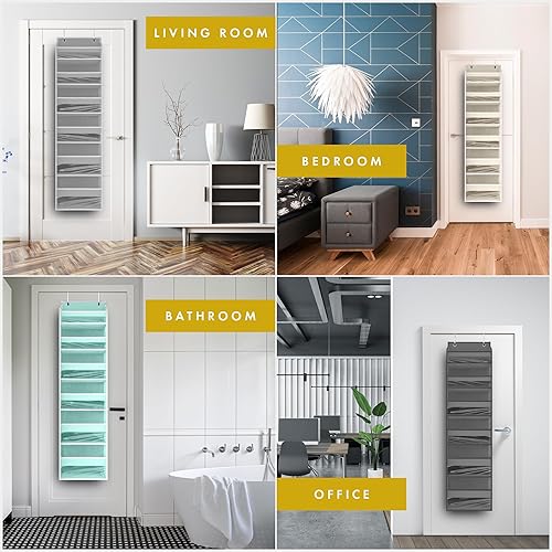 Miniatura 6 de HOMELUX THEORY 1 organizador resistente sobre la puerta de 55 x 14 x 6.7 pulgadas, 6 bolsillos delanteros grandes y 12 bolsillos laterales,