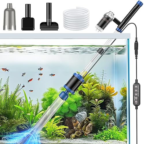 Electric Aquarium Vacuum Gravel Cleaner: 36W Fish Tank Cleaner Vacuum