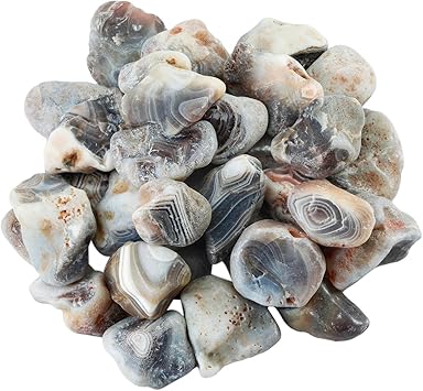 rockcloud 1 lb Natural Crystals Raw Rough Stones for Cabbing,Tumbling,Cutting,Lapidary,Polishing,Reiki Crytsal Healing,Striped Agate