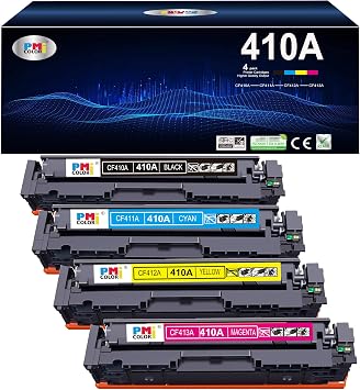 410A Toner Cartridge Replacement for HP 410A Toner for HP Color Pro MFP M477fnw,M477fdw M452dn Color Laser Pro M477 M452Black, Cyan, Magenta, Yellow